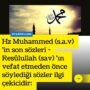 Hz Muhammed (s.a.v) ‘in son sözleri – Resûlullah (sav) ‘ın vefat etmeden önce söylediği sözler ilgi çekicidir: