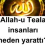 Allah-u Teala insanları neden yarattı?
