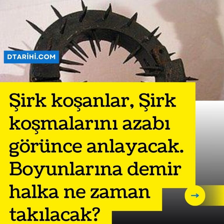 Şirk koşanlar, Şirk koşmalarını azabı görünce anlayacak. Boyunlarına demir halka ne zaman takılacak?