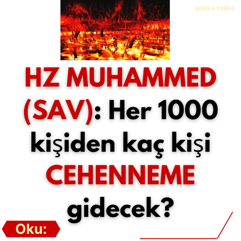 HZ MUHAMMED (SAV): Her 1000 kişiden kaç kişi CEHENNEME gidecek?