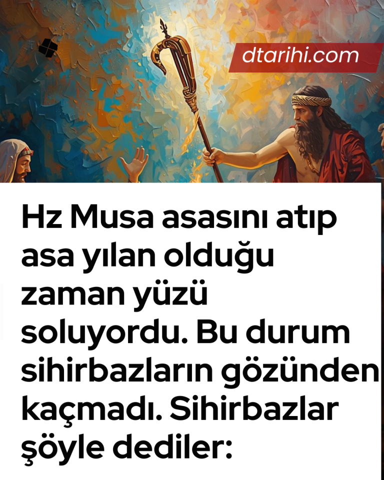 Hz Musa asasını atıp asa yılan olduğu zaman yüzü soluyordu. Bu durum sihirbazların gözünden kaçmadı. Sihirbazlar şöyle dediler: