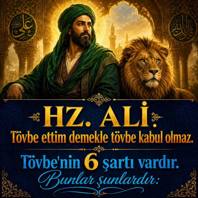 HZ ALİ : Tövbe ettim demekle tövbe kabul olmaz. Tövbe’nin 6 şartı vardır. Bunlar şunlardır:
