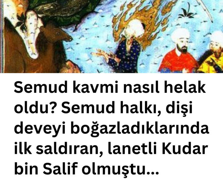 Semud kavmi nasıl helak oldu? Semud halkı, dişi deveyi boğazladıklarında ilk saldıran,  lanetli  Kudar bin Salif olmuştu…