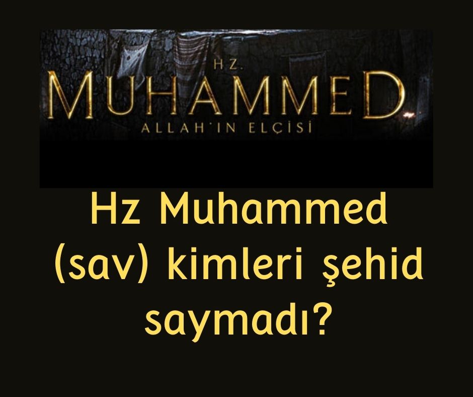 Hz Muhammed (sav) kimleri şehid saymadı?