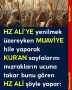 HZ ALİ’YE yenilmek üzereyken MUAVİYE hile yaparak KUR’AN sayfalarını mızrakların ucuna takar bunu gören HZ ALİ şöyle yapar: