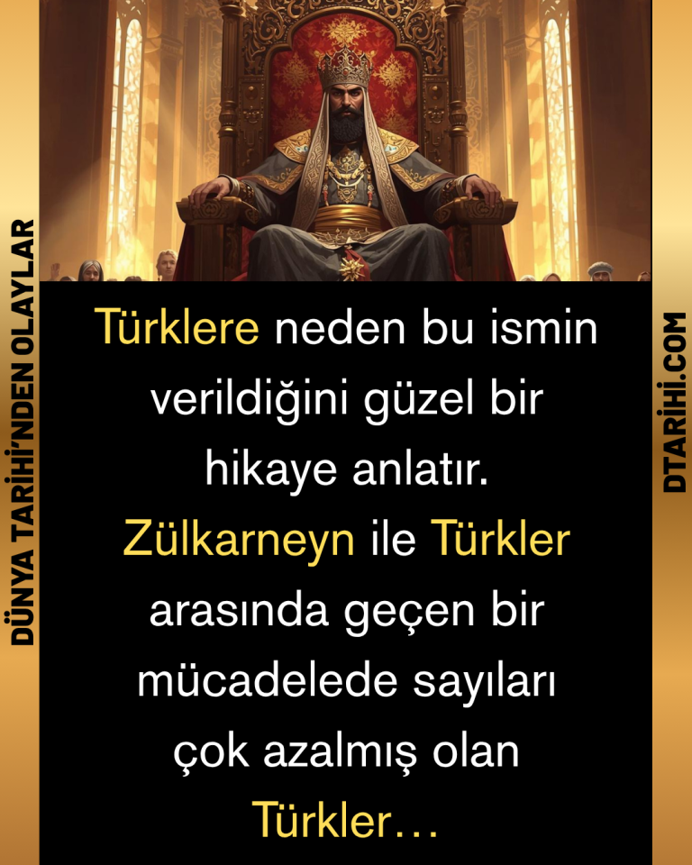 Türklere neden bu ismin verildiğini güzel bir hikaye anlatır. Zülkarneyn ile Türkler arasında geçen bir mücadelede sayıları çok azalmış olan Türkler…