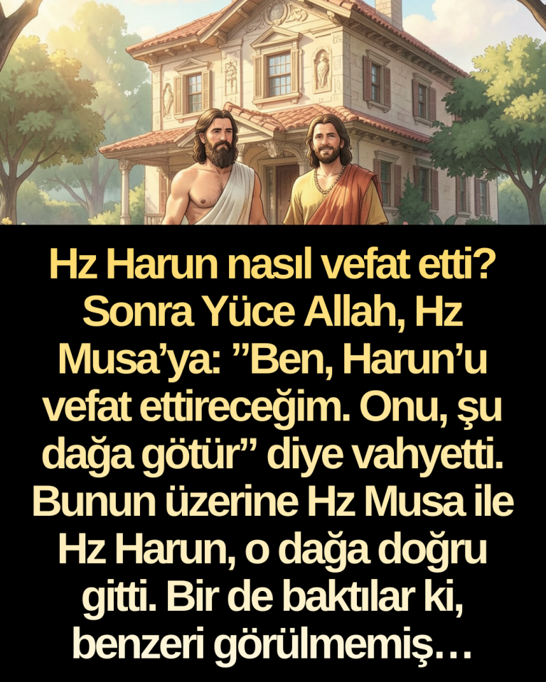 Hz Harun nasıl vefat etti? Sonra Yüce Allah, Hz Musa’ya: ”Ben, Harun’u vefat ettireceğim. Onu, şu dağa götür” diye vahyetti. Bunun üzerine Hz Musa ile Hz Harun, o dağa doğru gitti. Bir de baktılar ki, benzeri görülmemiş…