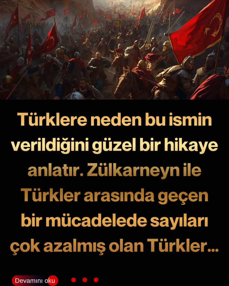 Türklere neden bu ismin verildiğini güzel bir hikaye anlatır. Zülkarneyn ile Türkler arasında geçen bir mücadelede sayıları çok azalmış olan Türkler…