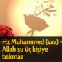 Hz Muhammed (sav) – Allah şu üç kişiye bakmaz;
