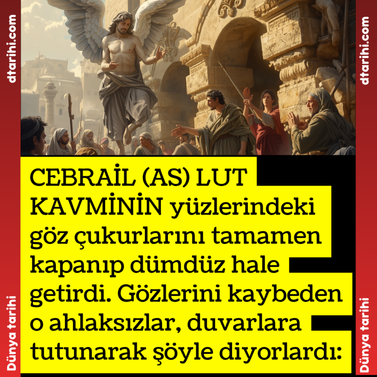 CEBRAİL (AS) LUT KAVMİNİN yüzlerindeki göz çukurlarını tamamen kapanıp dümdüz hale getirdi. Gözlerini kaybeden o ahlaksızlar, duvarlara tutunarak şöyle diyorlardı:
