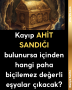 Kayıp AHİT SANDIĞI bulunursa içinden hangi paha biçilemez değerli eşyalar çıkacak?