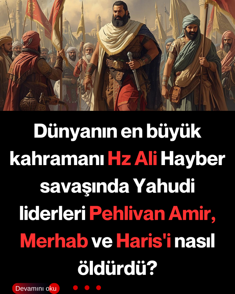 Dünyanın en büyük kahramanı Hz Ali Hayber savaşında Yahudi liderleri Pehlivan Amir, Merhab ve Haris’i nasıl öldürdü?