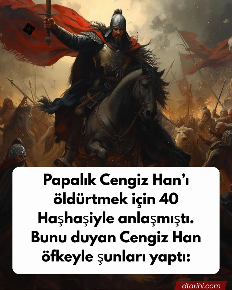 Papalık Cengiz Han’ı öldürtmek için 40 Haşhaşiyle anlaşmıştı. Bunu duyan Cengiz Han öfkeyle şunları yaptı: