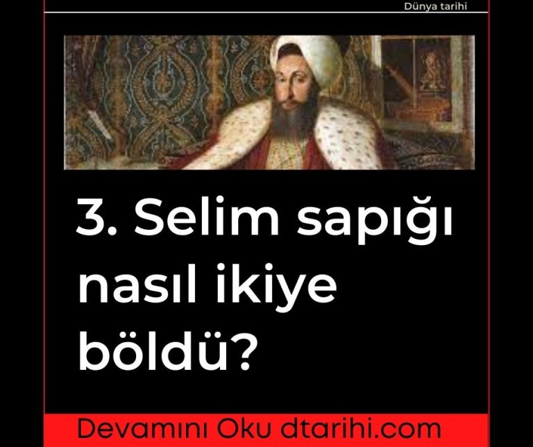3. Selim sapığı nasıl ikiye böldü?