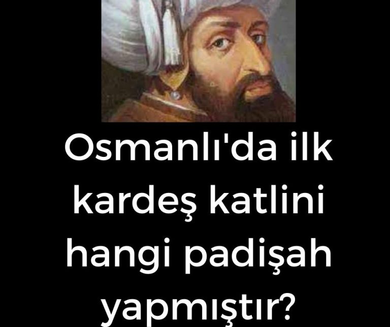 Osmanlı’da ilk kardeş katlini hangi padişah yapmıştır?