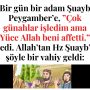 Allah Teala, Hz Adem ile Havva’yı yasak ağaçtan yedikleri için yanından nasıl uzaklaşırdı Çünkü Adem azaba uğrayacağını sanmaktaydı. Başını önüne eğip -‘Af, af!’ dedi. Allah da (47)