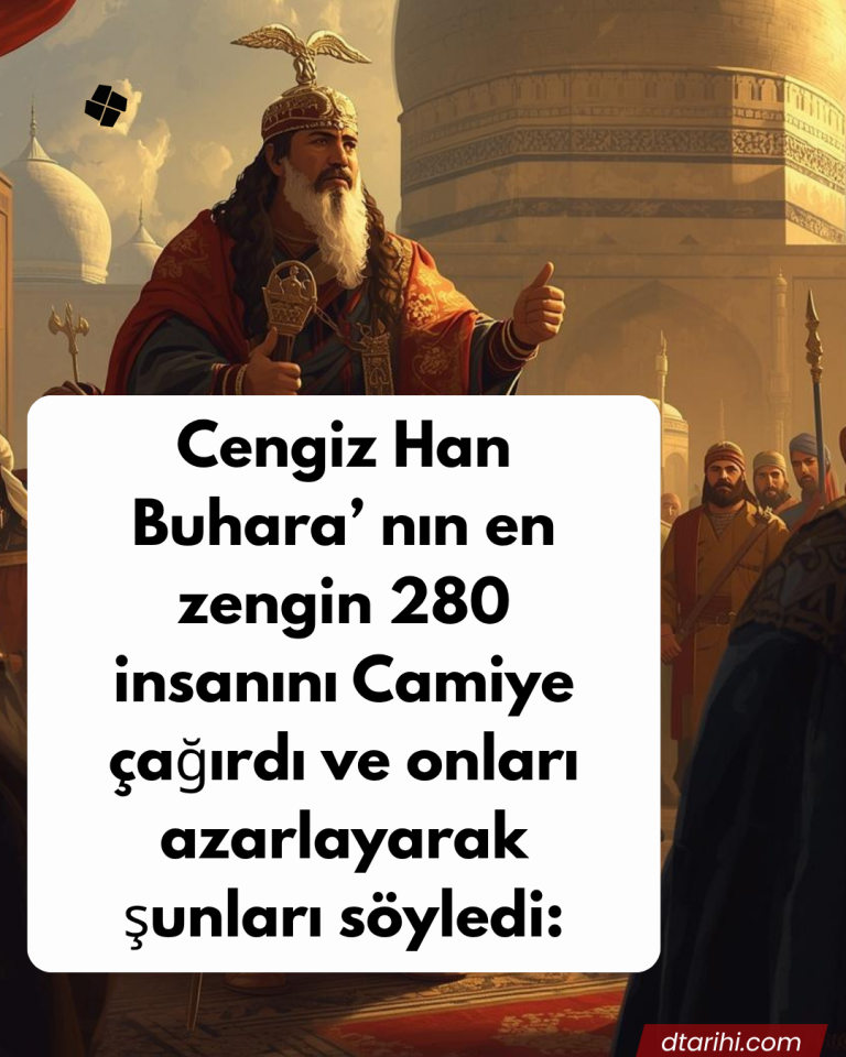 Cengiz Han Buhara’ nın en zengin 280 insanını Camiye çağırdı ve onları azarlayarak şunları söyledi: