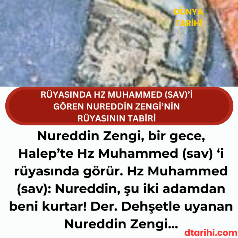 Nureddin Zengi, bir gece, Halep’te Hz Muhammed (sav) ‘i rüyasında görür. Hz Muhammed (sav): Nureddin, şu iki adamdan beni kurtar! Der. Dehşetle uyanan Nureddin Zengi…