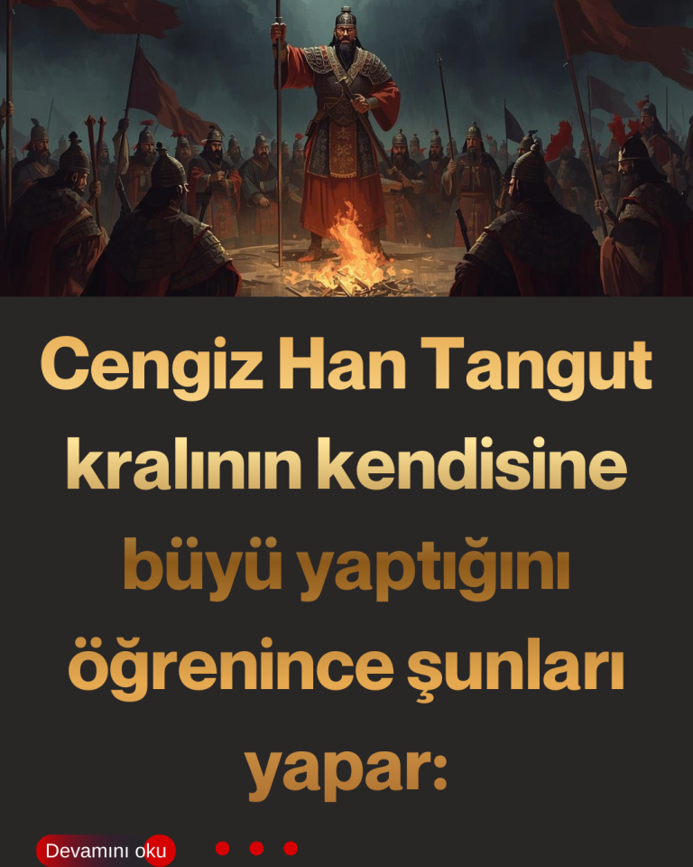 Cengiz Han Tangut kralının kendisine büyü yaptığını öğrenince şunları yapar:
