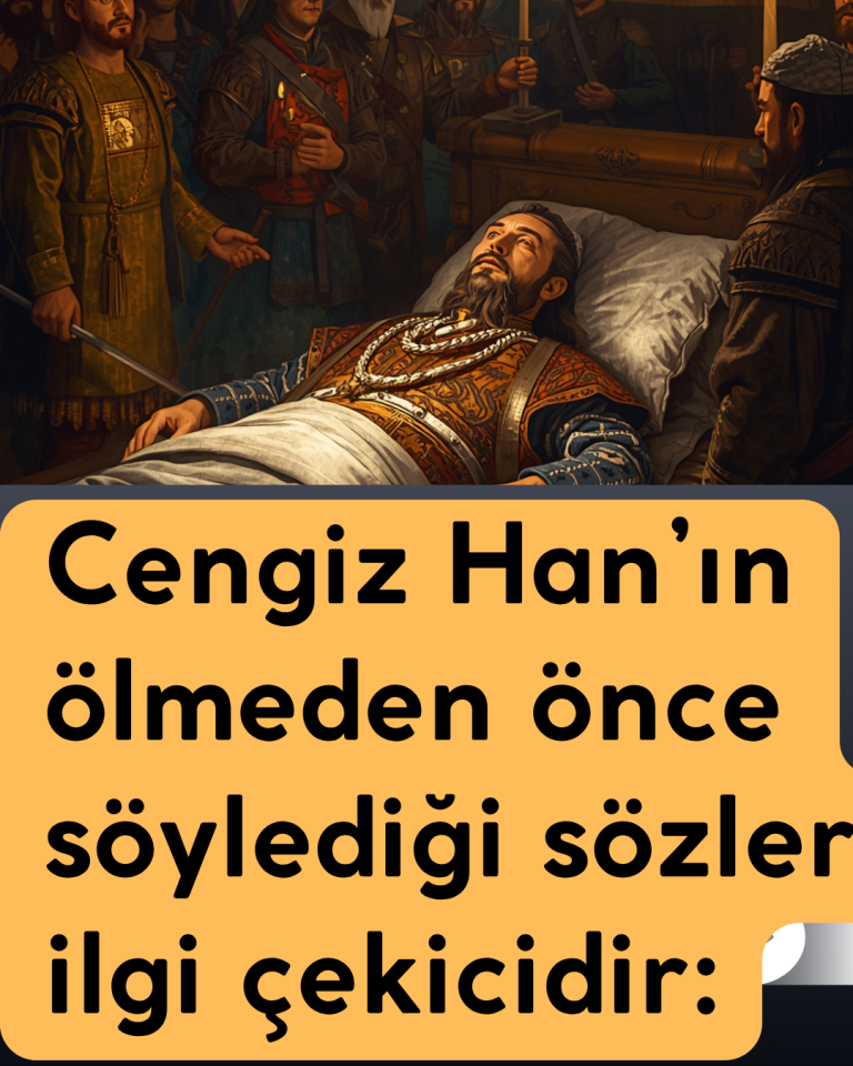 Cengiz Han’ın ölmeden önce söylediği sözler ilgi çekicidir: