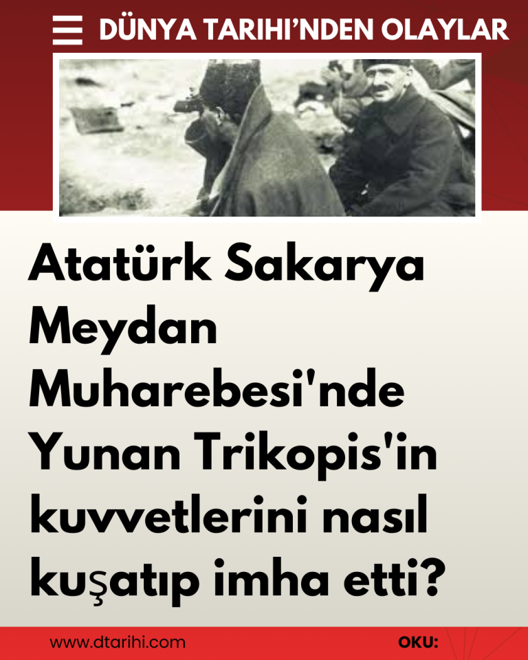 Atatürk Sakarya Meydan Muharebesi’nde Yunan Trikopis’in kuvvetlerini nasıl kuşatıp imha etti?