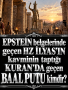EPSTEİN belgelerinde geçen HZ İLYAS’IN kavminin taptığı KURAN’DA geçen BAAL PUTU kimdir?