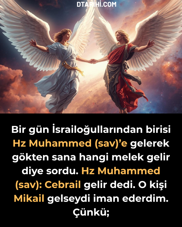 Bir gün İsrailoğullarından birisi Hz Muhammed (sav)’e gelerek gökten sana hangi melek gelir diye sordu. Hz Muhammed (sav): Cebrail gelir dedi. O kişi Mikail gelseydi iman ederdim. Çünkü;