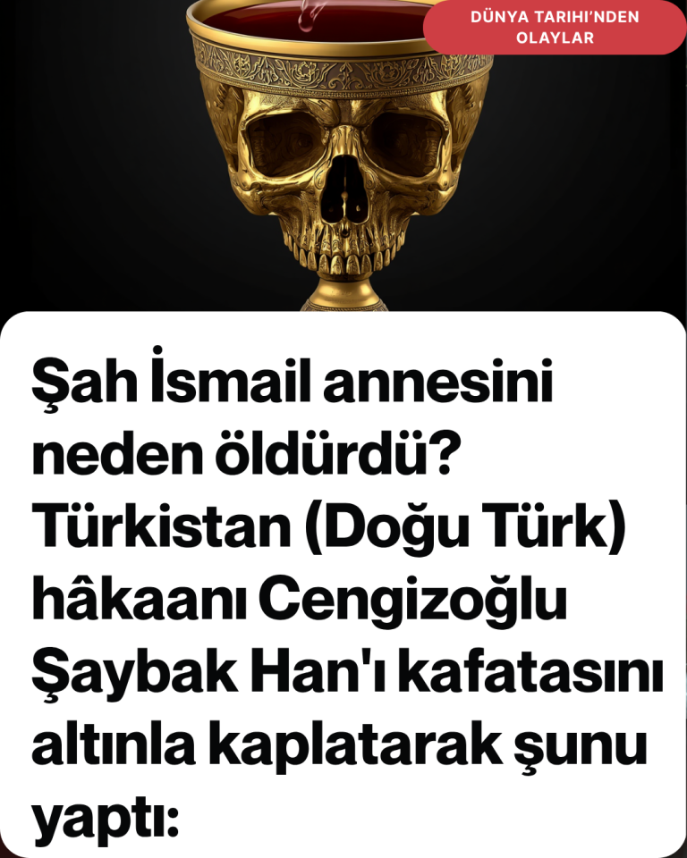 Şah İsmail annesini neden öldürdü? Türkistan (Doğu Türk) hâkaanı Cengizoğlu Şaybak Han’ı kafatasını altınla kaplatarak şunu yaptı: