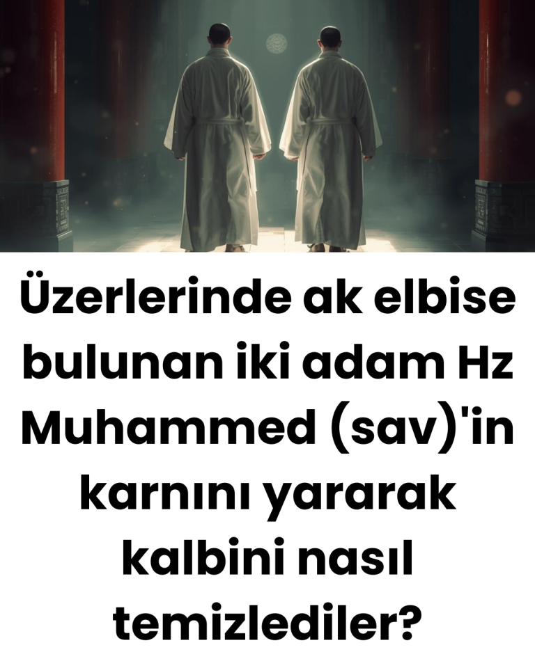 Üzerlerinde ak elbise bulunan iki adam Hz Muhammed (sav)’in karnını yararak kalbini nasıl temizlediler?