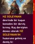 HZ SÜLEYMAN devrinde bir kuşun kanadını bir derviş kırmış. Kuş dervişten davacı olarak HZ SÜLEYMAN’IN huzuruna gelmiş ve demiş ki: