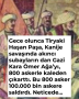 Gece olunca Tiryaki Haşan Paşa, Kanije savaşında akıncı subayların dan Gazi Kara Ömer Ağa’yı, 800 askerle kaleden çıkarttı. Bu 800 asker 100.000 bin askere saldırdı. Neticede…
